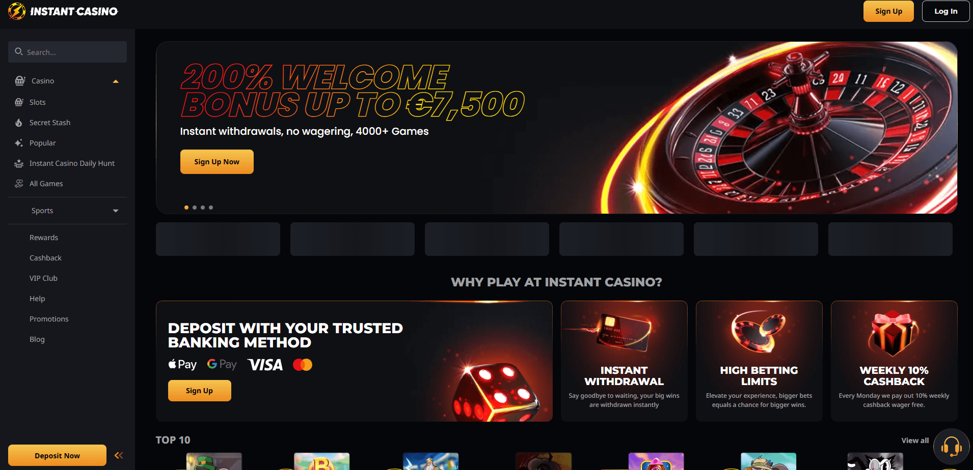 instantcasino online casino australia main page